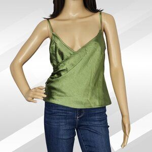 2/$30 Lulus Green Faux Wrap Tank Top Adjustable Straps Size S
